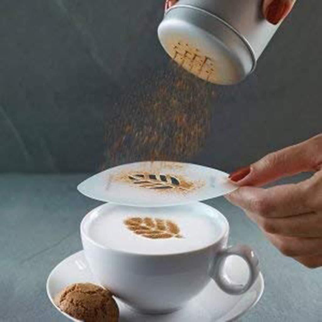Coffee Stencils Latte Art Stencils Cappuccino Stencils Templates for Coffee Decorating (Pack of 16)